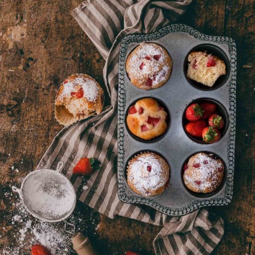 Mandel-Erdbeer Muffins - Patrick Rosenthal