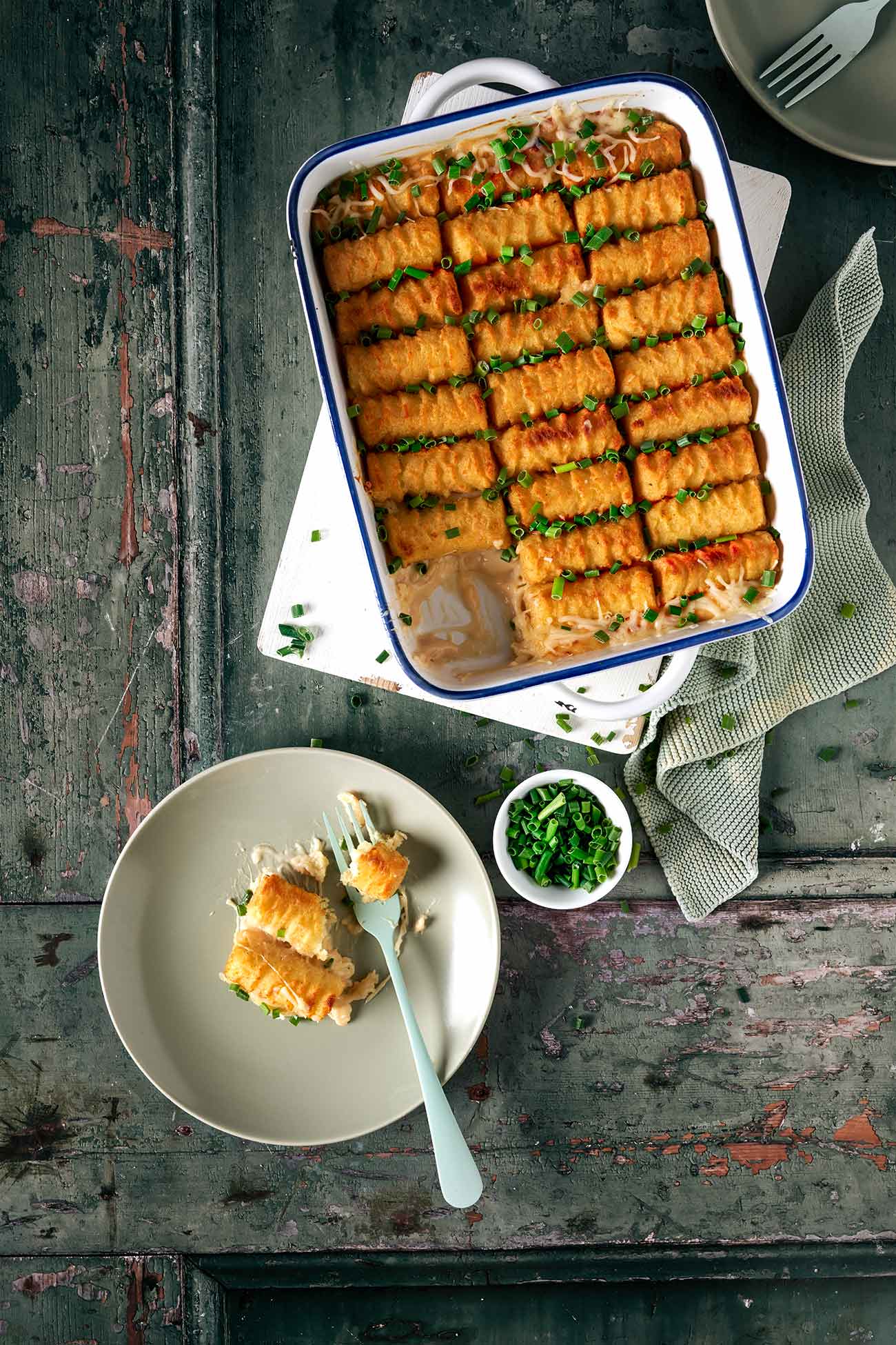 Kartoffelkroketten auf cremiger Zwiebel-Käsesauce - Patrick Rosenthal