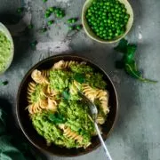 Pasta mit Erbsensoße - schnelles Gericht