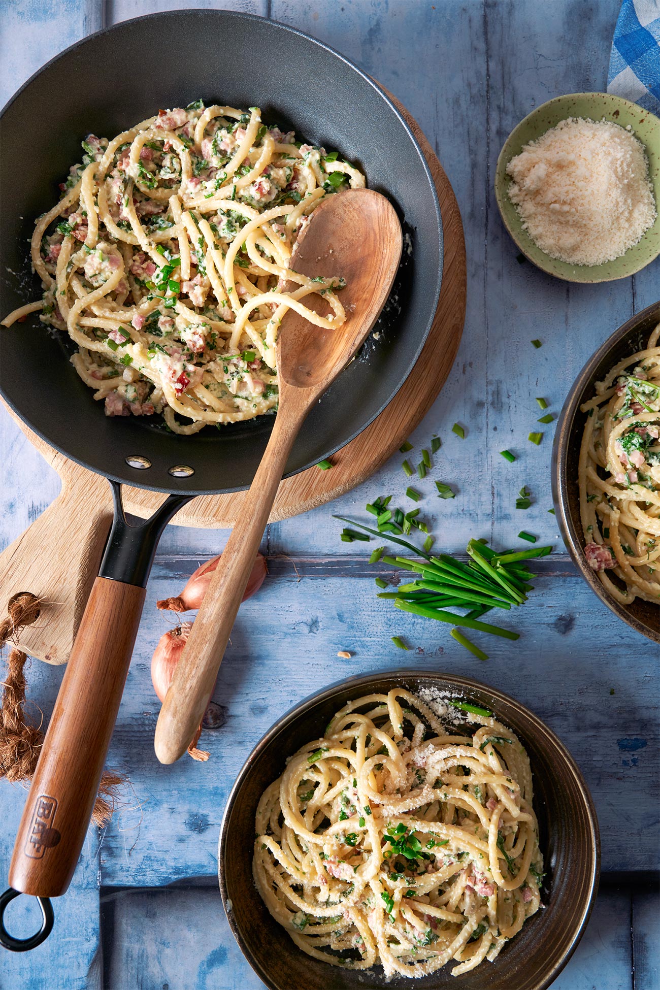 Grüne Soße Spaghetti Carbonara - Patrick Rosenthal