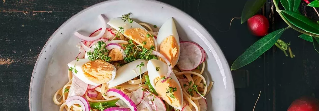 Spaghettisalat mit Bohnen