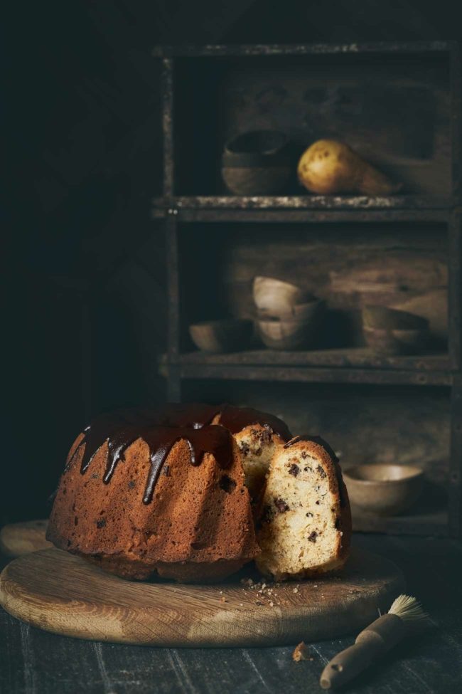 Gugelhupf Birne Helene mit Schokoladen Ganache